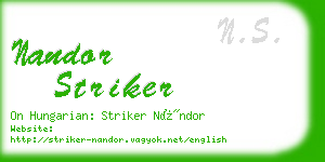 nandor striker business card